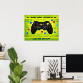 AFFICHE DE JEU VIDÉO POUR FÊTE D'ANNIVERSAIRE (Bureau à domicile)