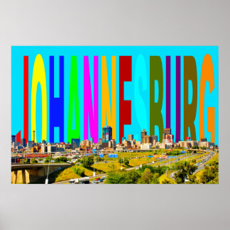 Affiche de Johannesburg en Afrique du Sud
