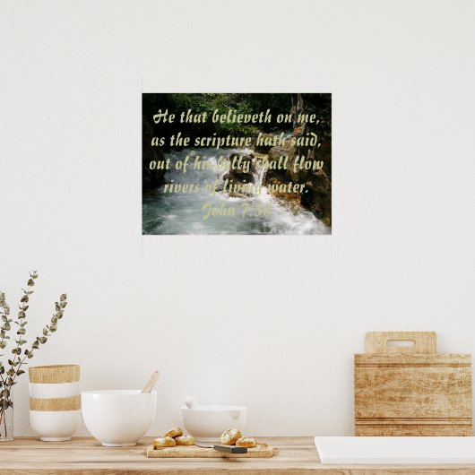 Affiche de John 7:38 (Cuisine)