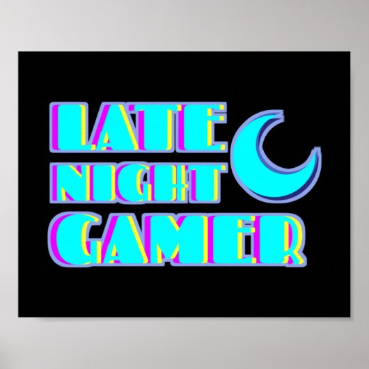 Affiche de joueur de pépin néon | Art Synthwave (Devant)