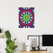 Affiche de kaléidoscope de collage cinétique Bloom (Bureau à domicile)