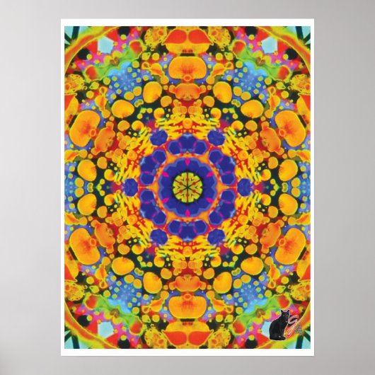 Affiche de kaléidoscope de collage cinétique de Sa (Devant)