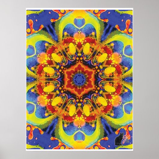 Affiche de kaléidoscope de collage cinétique Parad (Devant)