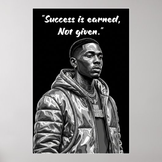 Affiche de Kay Flock – Le Succès est Mérité Motiva (Devant)