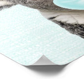 Affiche de koala soufflant du chewing-gum bleu (Coin)