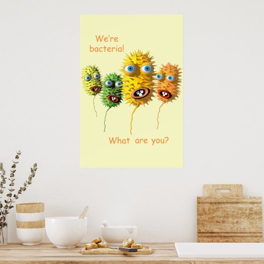 Affiche de la bactérie du dessin (Cuisine)