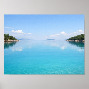 Affiche de la baie de l'océan turquoise serein - M