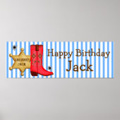 Affiche de la bannière Cowboy Wild West (Devant)