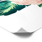 Affiche de la bannière des Flamants roses Hibiscus (Coin)