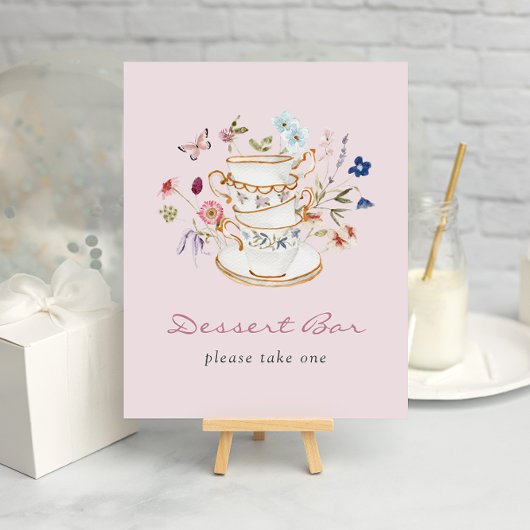 Affiche de la barre de dessert rose