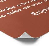 Affiche de la barre de fleurs marron blanc Shower  (Coin)