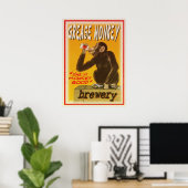 affiche de la brasserie grese monkey (Bureau à domicile)