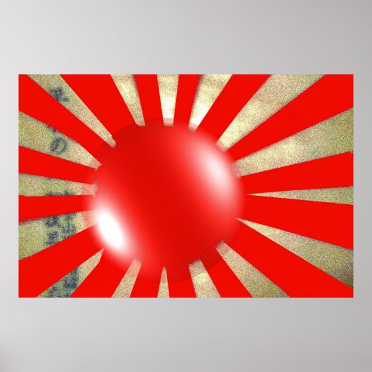 Affiche de la bulle du drapeau japonais (Devant)