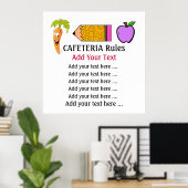 Affiche de la cafétéria de l'école - SRF (Bureau à domicile)