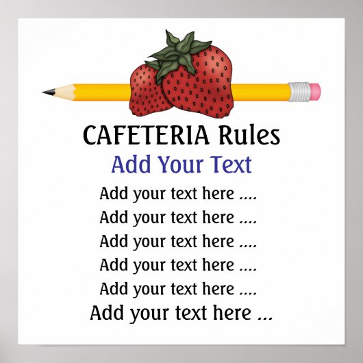 Affiche de la cafétéria de l'école - SRF (Devant)