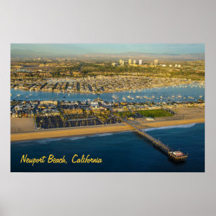 Affiche de la Californie de plage de Newport