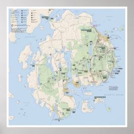 affiche de la carte Acadia
