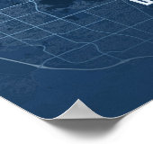 Affiche de la carte bleue de Denver Colorado Cadea (Coin)