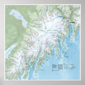 Affiche de la carte de Kenai Fjords (Devant)