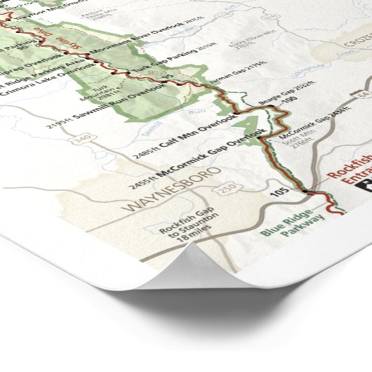 Affiche de la carte de Shenandoah (Coin)