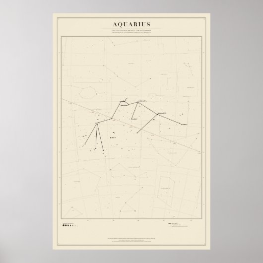 Affiche de la carte des étoiles de la constellatio (Devant)