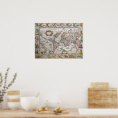 Affiche de la carte du monde antique (Cuisine)