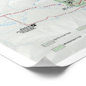 Affiche de la carte du Mont Rainier (Coin)