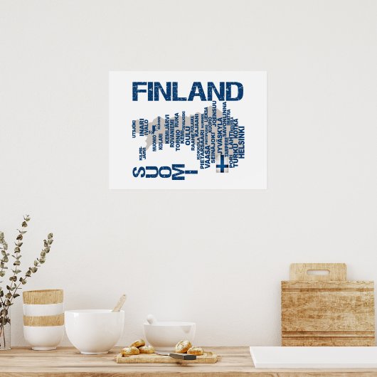 affiche de la carte FINLANDE (Cuisine)