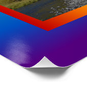 Affiche de la cascade arc-en-ciel d'Islande (Coin)