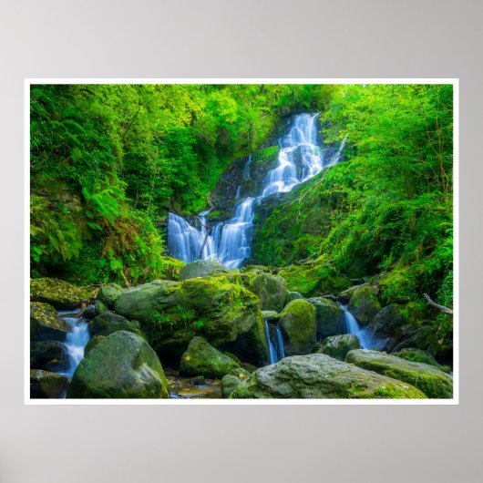 Affiche de la cascade de Torc | Parc Killarney Irl (Devant)