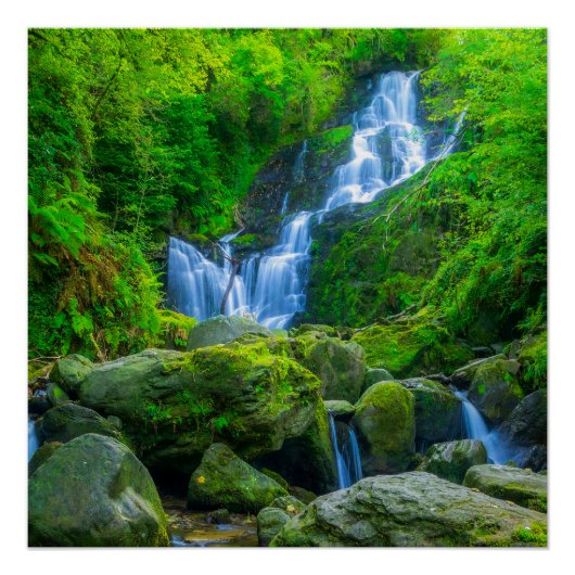 Affiche de la cascade de Torc | Parc Killarney Irl (Devant)