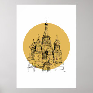 Affiche de la cathédrale de Moscou