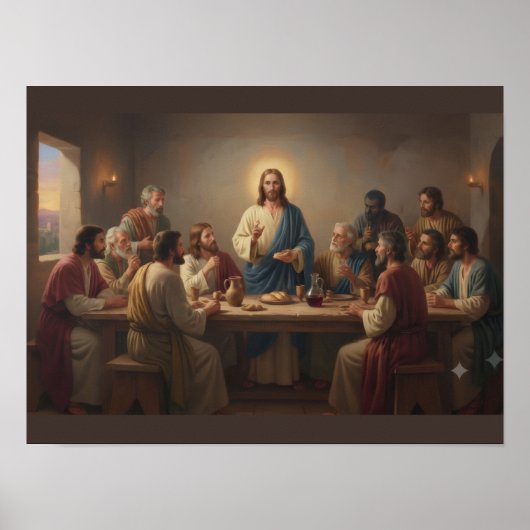 Affiche de la Cène – Jésus-Christ et disciple (Devant)