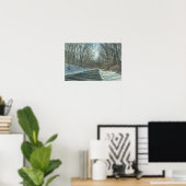 Affiche de la chaussée du parc en hiver (Bureau à domicile)