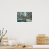 Affiche de la chaussée du parc en hiver (Cuisine)