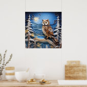 Affiche de la chouette d'hiver (Cuisine)