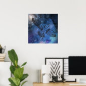 Affiche de la chouette volante de minuit (Bureau à domicile)