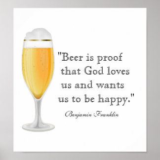 Affiche de la citation de bière