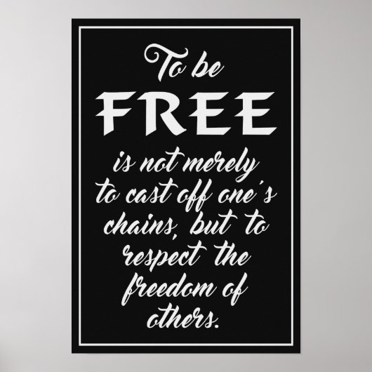 Affiche de la citation de liberté (Devant)