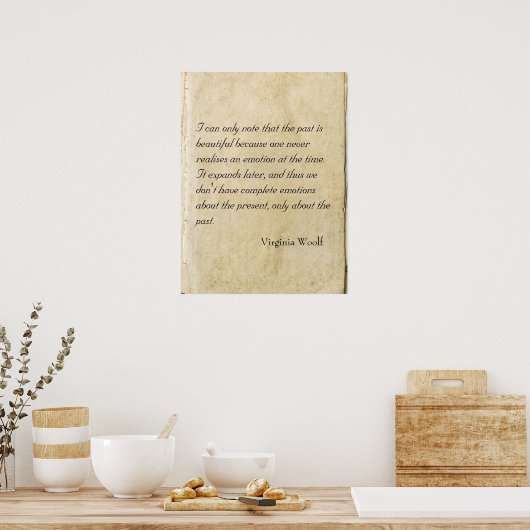 affiche de la citation de Virginia Woolf (Cuisine)