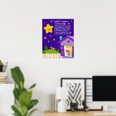 Affiche de la comptine "Ah! Vous dirai-je, Maman" (Bureau à domicile)