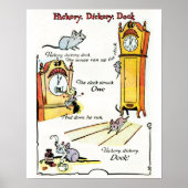 Affiche de la comptine "Hickory Dickory Dock" (Devant)