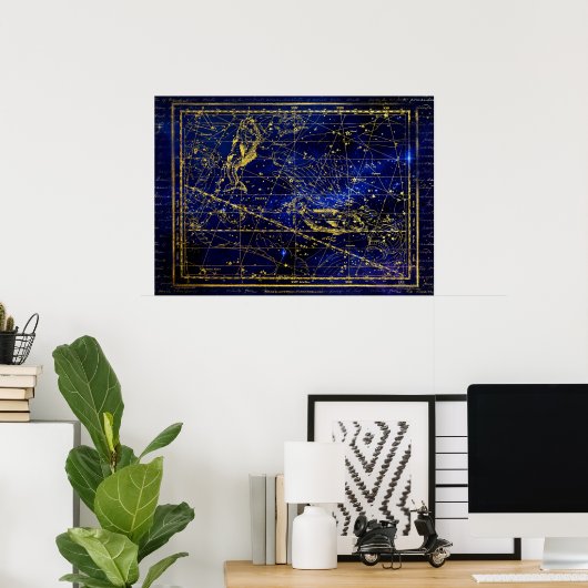 affiche de la constellation de pisces (Bureau à domicile)