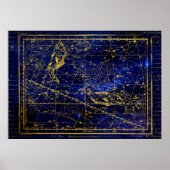 affiche de la constellation de pisces (Devant)