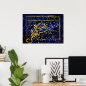 affiche de la constellation de scorpio (Bureau à domicile)