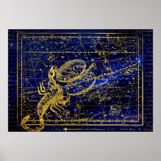 affiche de la constellation de scorpio (Devant)