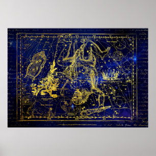 affiche de la constellation d'hercules