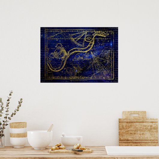 affiche de la constellation du chat et du serpent (Cuisine)