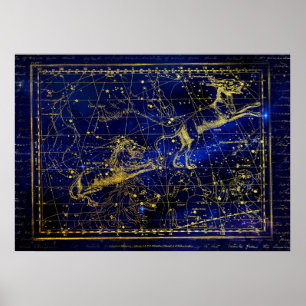 affiche de la constellation mineure leo
