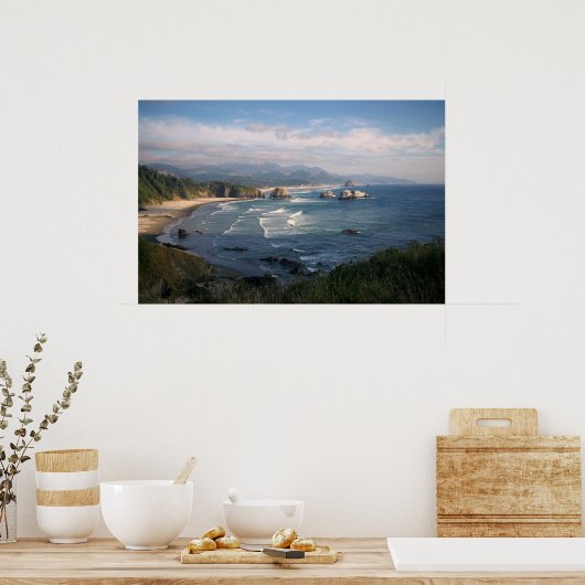 Affiche de la côte de l'Oregon (Cuisine)